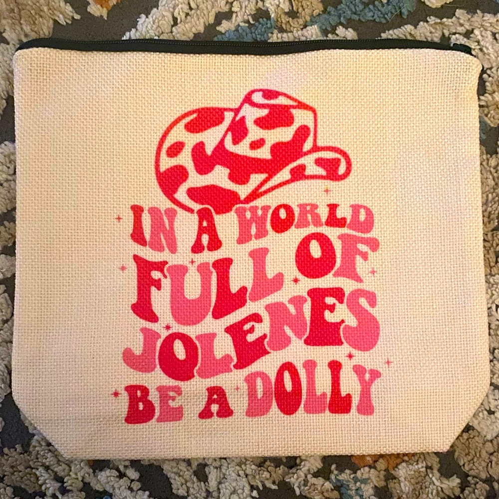 NWT Zipper Pouch Dolly Parton Jolene 8 x 8.5
